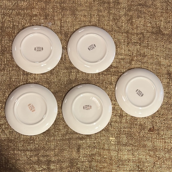 Golden Wheat Saucers, Made In The USA, 22 K Gold (5 Total) - Picture 4 of 9